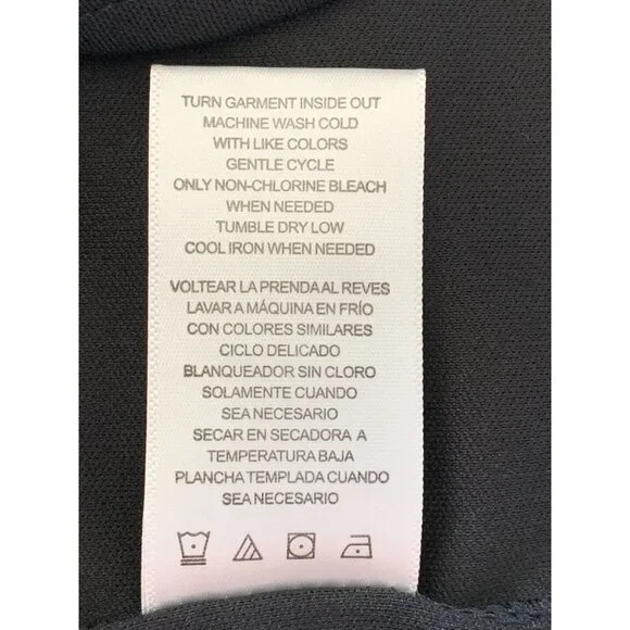 Madden NYC Black Textured Dress Short Sleeve Size Medium - Picture 7 of 7